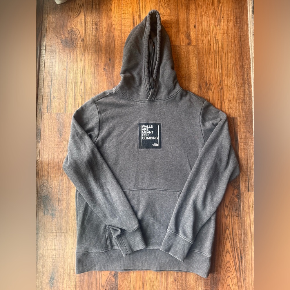 The North Face Hoodie Walls Are Meant For Climbing Graphic Sweatshirt Unisex L